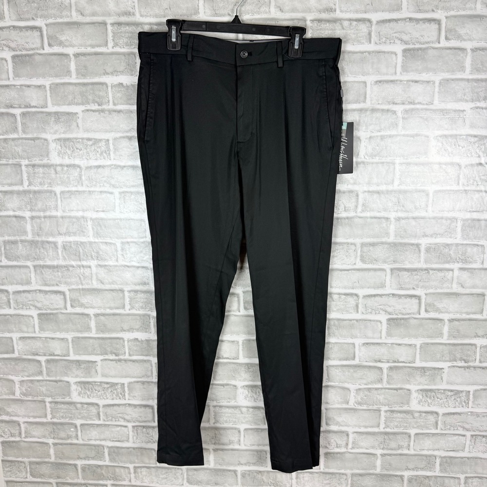 Walter Hagen Mens Perfect 11 Golf Pants Black 34x30 Straight Fit MGA15200 NEW